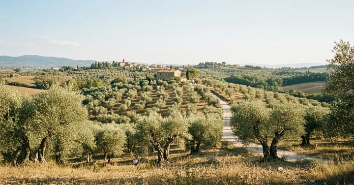 Professional olive tree pruning service in Tuscany